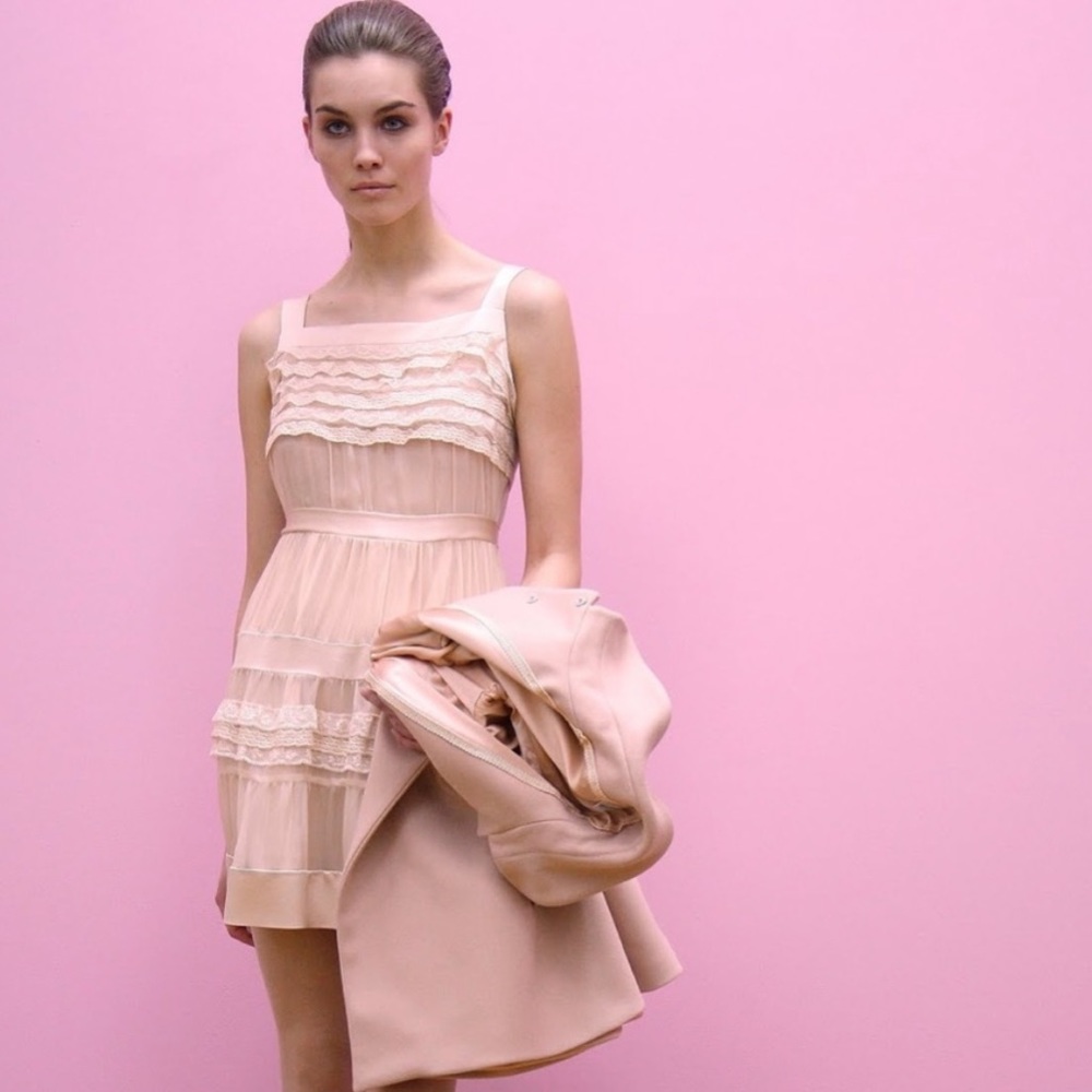 philosophy di alberta ferretti silk dress Philosophy di Alberta Ferretti blush silk dress